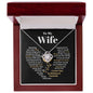 To My Wife-- Heart Shape -- Gold Flower-