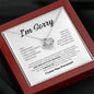I Am Sorry | I Did Something I Can't Take Back | Wht Blk | Love Knot Necklace