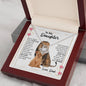 To My Daughter - Pink Heart Lions Love Dad