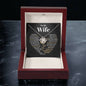 To My Wife-- Heart Shape -- Gold Flower-