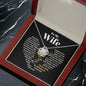 To My Wife-- Heart Shape -- Gold Flower-
