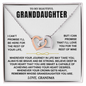 T o My Beautiful Granddaughter | I Can't Promise You I'll Be Here | Interlocking Hearts | White