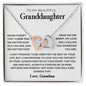 To My Beautiful Granddaughter- Love Grandma Interlock
