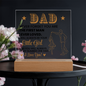 Dad Never Forget You are the First Man I Loved | Acrylic Square Plaque