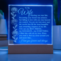 To My Wife| Meeting You Was Fate | Square Acrylic w/ Light
