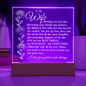 To My Wife| Meeting You Was Fate | Square Acrylic w/ Light