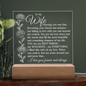To My Wife| Meeting You Was Fate | Square Acrylic w/ Light