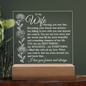 To My Wife| Meeting You Was Fate | Square Acrylic w/ Light