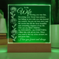 To My Wife| Meeting You Was Fate | Square Acrylic w/ Light
