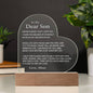 To My Son| Never Forget I Love You | Heart Plaque