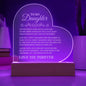 To My Daughter - Love You Forever Plaque