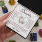 To My Precious Daughter- Love Mom | Pink | Forever Love Necklace