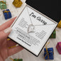 I Am Sorry| I Did Something I Can't Take Back | Wth Blk | Forever Love Necklace