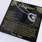 To My Daughter | Always My Little Girl -- Love, dad | Forever Love Necklace