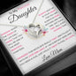 To My Precious Daughter- Love Mom | Pink | Forever Love Necklace