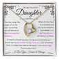 To My Beautiful Daughter | Pages of Life End Purple | Forever Love Necklace