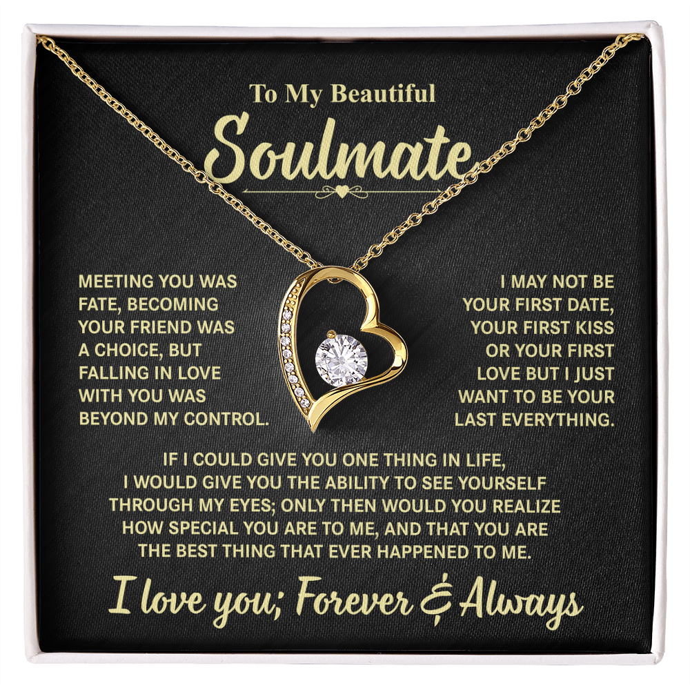 To My Beautiful Soulmate | Forever Love Necklace