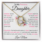 To My Precious Daughter- Love Mom | Pink | Forever Love Necklace