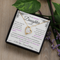 To My Beautiful Daughter | Pages of Life End Purple | Forever Love Necklace