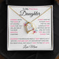 To My Precious Daughter- Love Mom | Pink | Forever Love Necklace