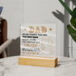 Dad Never Forget You are the First Man I Loved | Acrylic Square Plaque