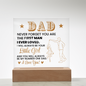 Dad Never Forget You are the First Man I Loved | Acrylic Square Plaque