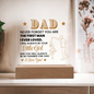 Dad Never Forget You are the First Man I Loved | Acrylic Square Plaque