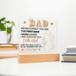Dad Never Forget You are the First Man I Loved | Acrylic Square Plaque