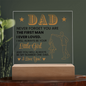 Dad Never Forget You are the First Man I Loved | Acrylic Square Plaque