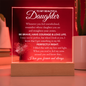 To My Beautiful Daughter | Perfectly Right | Acrylic Plaque