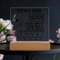 To My Dad | You Will Always Be The Man | Square Acrylic Plaque