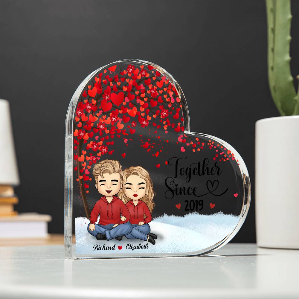 Acrylic Heart Plaque | Together Since