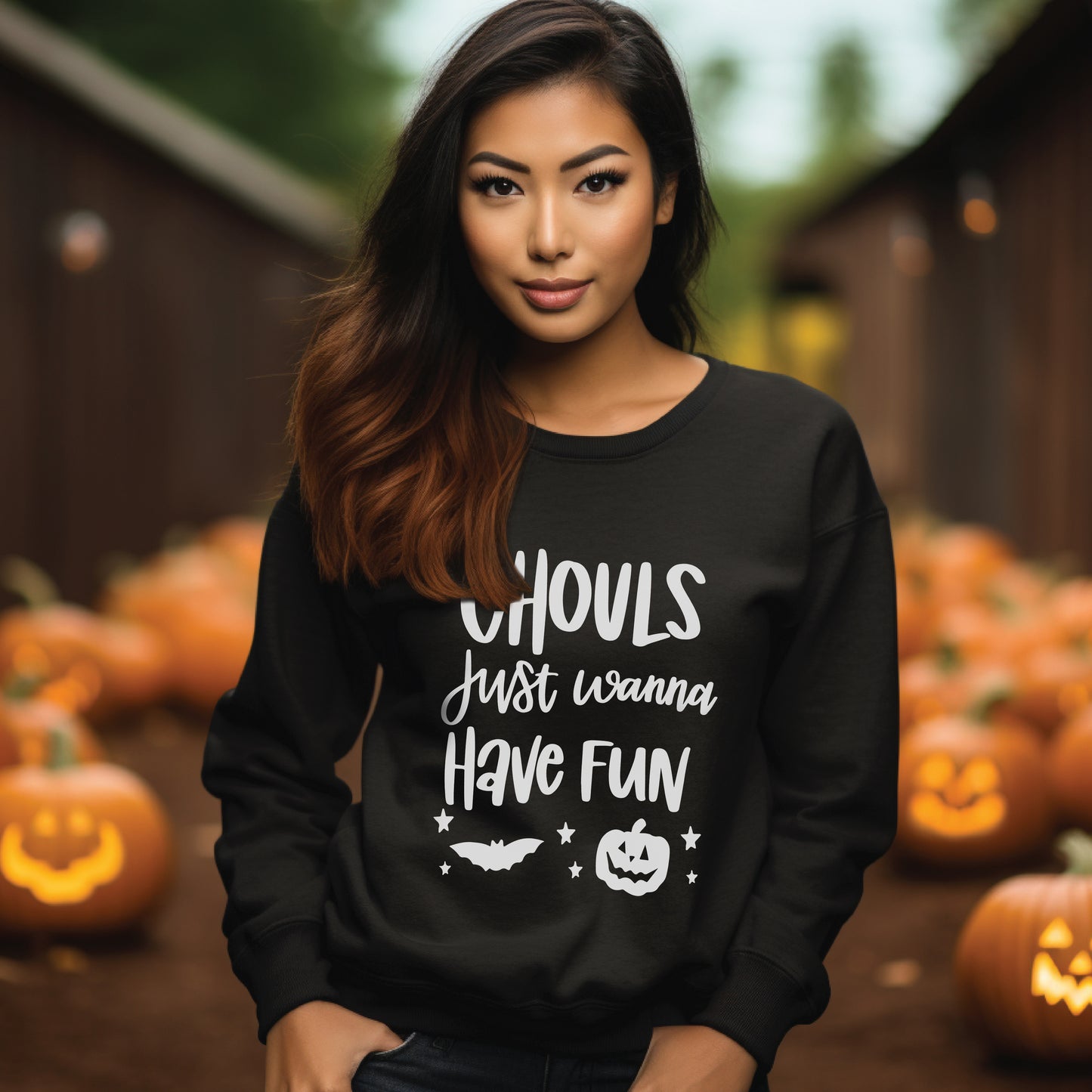 Gouls wanna have fun Crewneck Pullover Sweatshirt