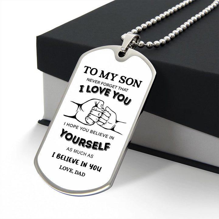 To My Son Fist Bump Love Dad-- white background