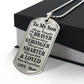 To My Son Braver Stronger Loved Dog Tag