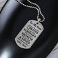 To My Son Braver Stronger Loved Dog Tag
