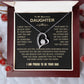 To My Beautiful Daughter | Proud to Be Your Dad | Blk Gld | Forever Love Necklace