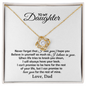 To My Daughter | Never Forget I Love You | Love Dad | Love Knot Necklace