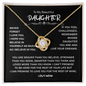 To My Beautiful Daughter | If You Feel Challenged | Love Knot Necklace | Gold