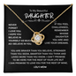 To My Beautiful Daughter | If You Feel Challenged | Love Knot Necklace | Gold