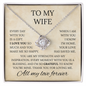 To My Wife | Everyday With U Is A Gift | Love Knot Necklace