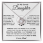 To My Lovely Daughter | Love, Dad | Love Knot Necklace
