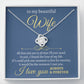 Beautiful Wife | All That I  Will Need | Love Knot Necklace