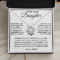 To My Lovely Daughter | Love, Dad | Love Knot Necklace