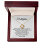 To My Daughter | Never Forget I Love You | Love Dad | Love Knot Necklace