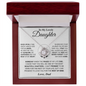 To My Lovely Daughter | Love, Dad | Love Knot Necklace