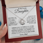 To My Lovely Daughter | Love, Dad | Love Knot Necklace