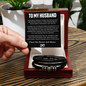 To My Husband | I love you forever & always | Leather Bracelet
