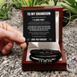 To My Grandson | Life Isn't Waiting For Storm To Pass | love you Forever Men's Bracelet