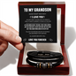To My Grandson | Life Isn't Waiting For Storm To Pass | love you Forever Men's Bracelet